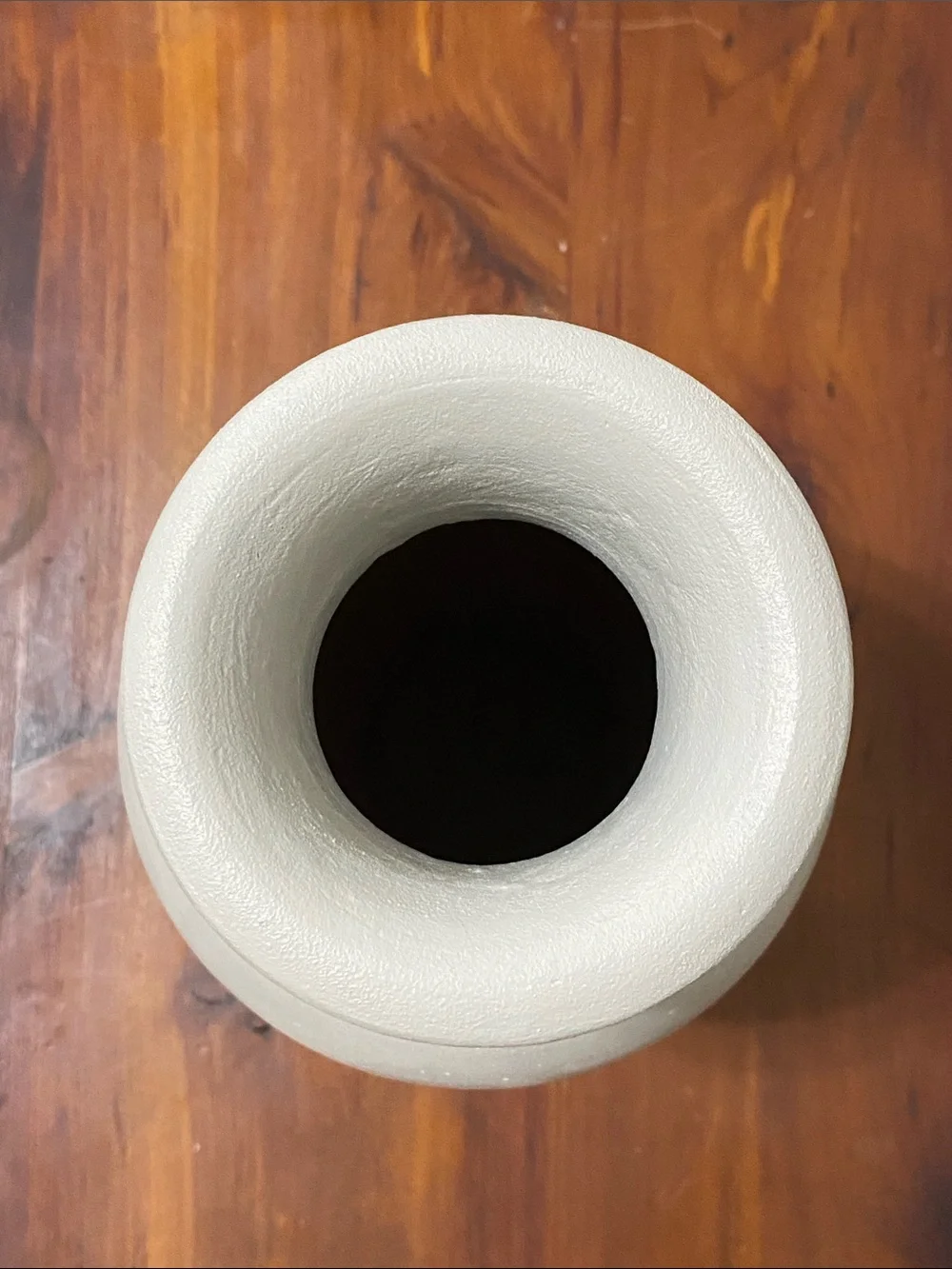 Painted Greige 11 Inches Tall Cermamic Vase